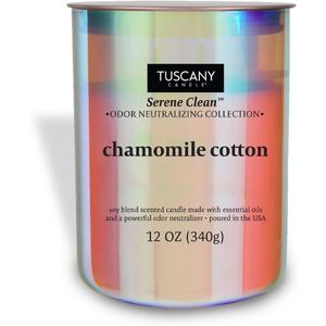 Tuscany Candle Chamomile Cotton Scented Air Freshening Candle, 12 oz