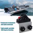 90° Boat Track System Bracket Deck/Side Mount Rod Holder, Aluminum Boat Track Bracket Base+360° Rotating Fishing Rod Base, for Versatrack System/Lund Sport Track/Ranger Track System