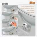Funny Ghost Toilet Bolt Covers Decorative Toilet Screw Cover Caps, Toilet Caps for Bottom of Toilet, Halloween Cute Toilet Bowl Bolt Covers for Bathroom Decor, Cute Halloween Decor,2-Pack (White)