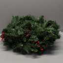 Christmas Garland with Lights 9FT, Lighted Christmas Garland Battery Powered 8 Lighting Modes, 50 LED Lights Garland, Red Berry, Christmas Pine Cone, for Stairs, Front Door, Christmas Decor