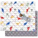 Odorless Premium Foam Baby Play Mat 59" x 59", Soft Microfiber Fabric Crawling Mat for Floor- Comfortable and Hypoallergenic, Non-Slip Cushioned Floor Playpen mat for Infants,Babies,Toddlers