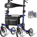 VOCIC Z36 Walker for Seniors with Seat, 15lbs Ultralight, 9.5" Wheels