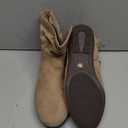 Luoika Women's Wide Width Ankle Boots - Black Brown Short Boots Block Low Heel Side Zipper Booties. Size 8