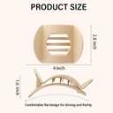3 x 4 PCS Flat Claw Clips, Round Large Flat Hair Clips for Women,French Strong Hold Hair Barrettes for Thick Thin Hair(Matte)