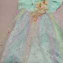 IBTOM CASTLE Pageant Dress for Girls Flower Girl Sleeveless Mesh 3D Butterfly Pearl Floral Sequins Tulle Long Dress Toddler Kids Birthday Party Wedding Formal Ball Gown Teal Green 9-10 Years