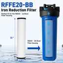 RFFE20-BB Water Filter, 20-Inch, Whole House Radial Flow Iron Reduction Replacement Cartridge, 20" x 4.5", White