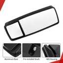 YITAMOTOR Left Driver Side Mirror Door Mirror Compatible With 2008-2023 ISUZU NPR NPR-HD NQR NRR Chevy GMC W3500 W4500 W5500 Truck 4HK1 4JJ1 Manual Control Rear Vide Side Mirror Black, 19.69'' x 9.06''
