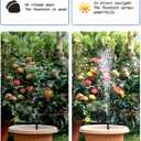 Biling Solar Fountain for Bird Bath, Solar Panel Kit Outdoor Solar Water Pump with 4ft Tubing for Hummingbird Bath, Small Pond and Fish Tank