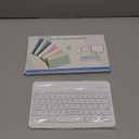 Bluetooth Keyboard for iPad 10th Generation, iPad Pro 13/12/11/10/9/8/7 inch, iPad Air 13/11th Gen, iPad mini, Samsung Xiaomi Tablets - Slim Wireless Portable Travel Office Computer Accessories (White)