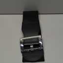 SUOSDEY Wide Elastic Belts for Women Dresses 3 Inch Wide Stretchy Santa Belt for Halloween Costume (Fit Waist 27"-32", B: Black - Silver Buckle)