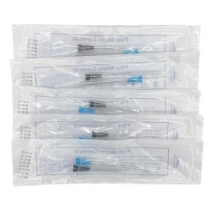Disposable Blunt Tip with Puncture for Body Lifting 23g 25g 27g 30g 50mm/38mm Gauge Size Optional (5pcs 23g 50mm), Orange