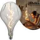 A165 Large Vintage LED Bulb,Dimmable 2700K Soft White Light,8W Oversized Edison Bulb Equivalent To 100W With E26 Base,Irregular Jumbo Globe For Pendant,Giant Decorative Light Floor Lamps 1Pack