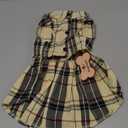 PUPTECK Classic Plaid Dog Dress Cute Puppy Clothes Outfit Medium
