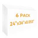 YDisplay 6PACK Plexiglass Sheets 2436",0.053'' Thick Clear Plastic Panel Transparent Plexi Glass Sheet for Art, Crafts, DIY Projects, Frames, Signs for Weddings and Parties