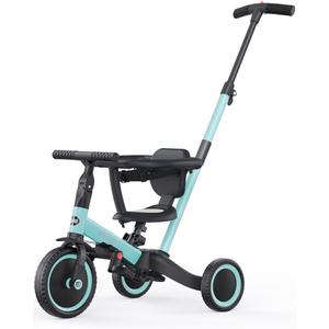 newyoo Toddler Tricycles for 1-3 Year Olds, Toddler Bike, Baby Balance Bike, Christmas and Birthday Gift for Boy and Girl, Trike with Push Handle, Safety Guard, Safety Belt, Blue, TR008