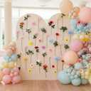 35 Pcs Artificial Wildflower Wall Decor Floral Backdrop Decor Fake Flower Hanging Decorations for Birthday Party Bridal Shower Home Wedding Supplies