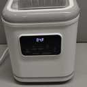 Electactic Ice Maker Machine countertop Self Cleaning Portable Compact Small Bullet Ice Maker with Digital Screen,9 Cubes in 6 Mins,26lbs in 24Hrs,for Camping Dorm Home Outdoor（White）