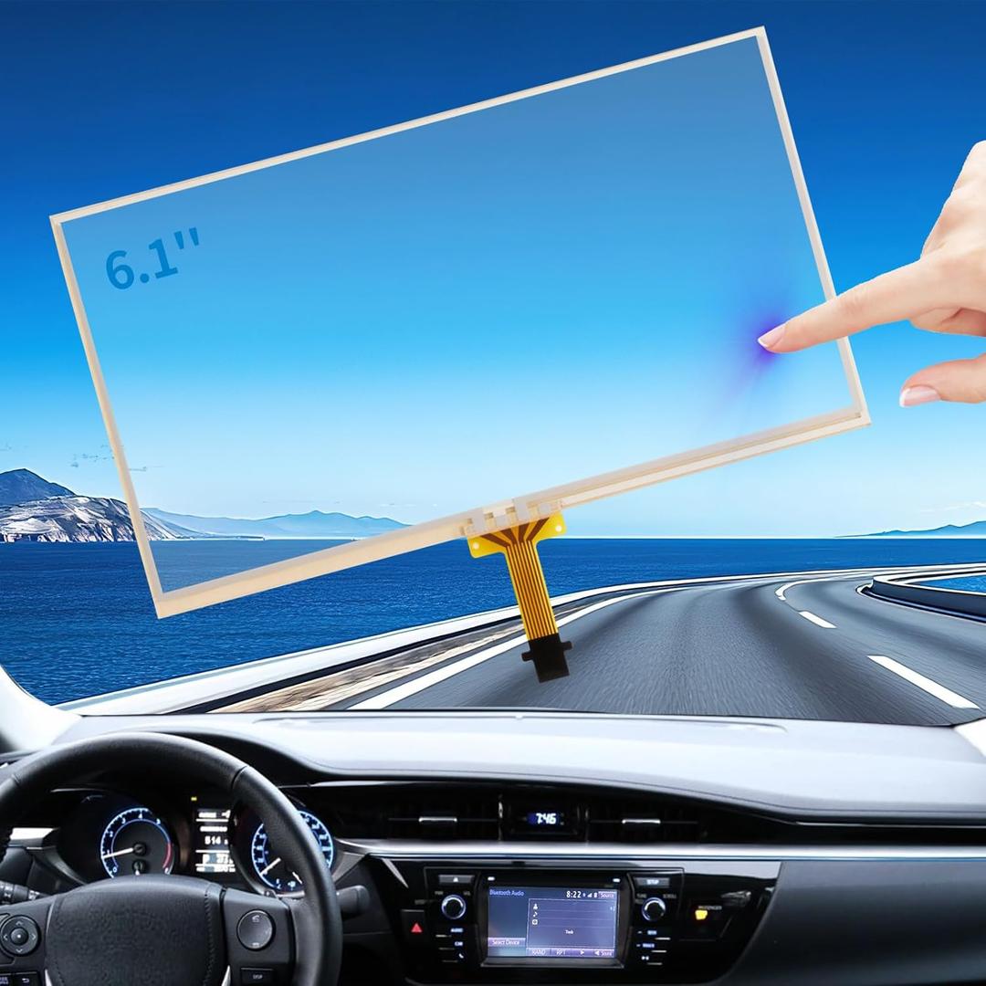 6.1" 12Pin Touch Screen Digitizer Replacement for 2014.5-2016 Toyota Camry Corolla RAV4 Prius C Radio OEM Navigation System, LA061WQ1 Screen Digitalizer Toyota Corolla Touchscreen Display