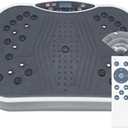 AMZOSS Vibration Plate Exercise Machine, Fitness Vibration Platform with 6 Modes & Remote Control, Whole Body Workout Plate for Weight Loss, Muscle Activation & Lymphatic Drainage, 300 lbs Capacity