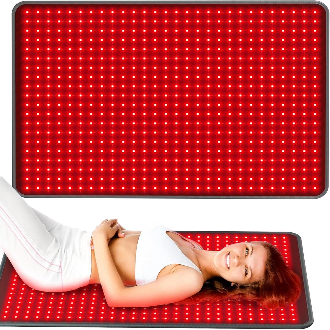 Comfytemp 41.5'' x 26'' Red Light Therapy Mat for Body, FSA Eligible HSA Near Infrared Light Therapy Pad with 560 LEDs, 660nm & 850nm Light Blanket for Back Belly Knee Joint Muscle Pain Relief, 96W