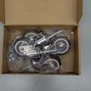 2 Inch Rubber Caster Wheel Set of 4 with 5/16" x 1-1/2" (8 x 38mm) Stem and 20mm Dia Sockets, for Furniture Crib Trolley Dining Car Casters