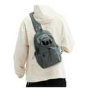 SEAFEW Small Green Sling Crossbody Backpack Shoulder Bag for Men Women - Mini One Strap Sling Bag Fanny Pack Daypack, Waterproof Nylon Chest Bag for Motorcycle Hiking Travel Gym Sport, Green Upgraded Version