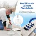 SP1106 Pool Skimmer Vacuum Plate and 1.5" Hose Cuff Compatible with Hayward SP1082 SP1084 SP1085 SP1075 SP1091WM & Pentair 513330, In-Ground Pool Vacuum Adapter Set with Rubber Gasket