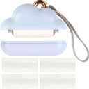 Portable Mini Lint Roller, Travel Size Lint Roller with 150 Sheets Refillable, Reusable Pet Hair Remover for Clothes (Blue)