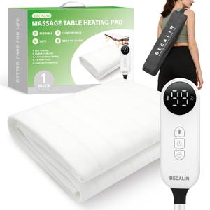 Massage Table Warmer Heating Pad Professional SPA Massage Bed Warmer with 9 Hour Timer, 9 Heat Settings, Overheat Protection for Massage Bed & Spa, 30" x 71", with Portable Storage Bag,  9 Heating/9H Timer
