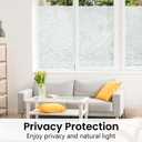 Haton Window Privacy Film, Frosted Glass Static Cling Sun Heat Blocking Window Clings, Frosting Opaque Coverings Stickers Tint for Home Office Door, Non Adhesive, White 23.6" x 78.7"