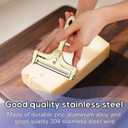 Stainless Steel Wire Cheese Slicer with 8 Replacement Wires & Wrench, Adjustable Handheld Butter Cutter Food Cutter for Mozzarella Cheddar Block Cheese & Butter Slicer Tools(Frosted Gold)