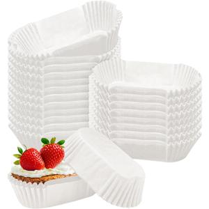 1000 Piece Greaseproof Oval Cupcake Muffin LinersDisposable Cupcake Liners for BakingNon-stick Baking Cups Cupcakes Liner (White-S)