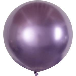 Restaurantware Balloonify 36 Inch Jumbo Balloons 10 Thick Balloons - Strong Latex Fill With Helium Or Air Metallic Purple Giant Round Balloons Decorations For Photo Shoot Wedding Or Party