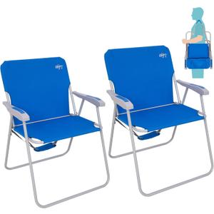 #WEJOY Folding Beach Chair for Adults, Lightweight Beach Chair with Shoulder Straps, High Back Camping Chairs with Hard Armrest, Supports 300lbs for Outdoor Lawn Concert, 25 Inches X 23.43 Inches X 33.66 Inches
