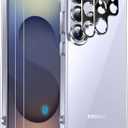 SPIDERCASE for Samsung Galaxy S25 Ultra Case, [10 FT Military Grade Drop Protection] [Crystal Clear] [Not-Yellowing] Slim Fit Shockproof Anti-Scratched Rugged Phone Case, Clear