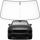 Proadsy Front Windshield Sun Shade Foldable Sunshade Protector for 2014-2025 2026 Porsche Macan SUV Sun Visor Blocks UV Rays Keep Car Cooler Accessories