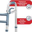 Medical king Walkers for Seniors Aluminum Lightweight Walker with Wheels, Adjustable Width and Height, Folding Walker for Elderly, Handicapped, Disabled 2 Wheels in Front