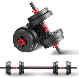 Fitvids Adjustable Dumbbell Set, 40/60LBS Free Weight Set, Multi-Functional Portable Changeable Dumbbell Barbell Kettlebell Set for Home, Multiple Style