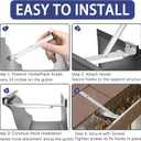 30 Sets 6 Inch Aluminum Gutter Hangers with 10.6 Inch Straps and Rust-Resistant Screws, Extended Length Gutter Brackets for Large Capacity Eavesless Roofs, Silver