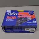 Ziploc Quart Food Storage Bags, Stay Open Design with Stand-Up Bottom, Easy to Fill, 80 Count