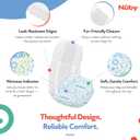 Nuby Pets Disposable Male Dog Wraps with Wetness Indicator, Absorbent & Leak-Resistant Belly Bands for Male Dogs, XSmall (613 Waist), 50 Count