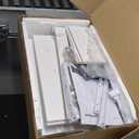 VASAGLE Custos Collection - 23.6 Inch Wide Nightstand with Charging Station, LED Lights, Modern Night Stand, Side End Table with Drawers, Open Shelf, 2 AC Outlets USB Ports, Cloud White