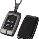 ontto Key Fob Cover Case Compatible with Land Rover (Black metal shell)