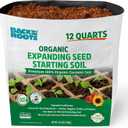 Back to The Roots Organic Seed Starting, Compressed Block expands to 12 Quarts, Made for Herbs, Veggies, Flowers