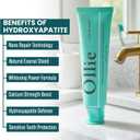 Ollie Fluoride Free 10% Nano Hydroxyapatite Toothpaste for Remineralizing Enamel, Sensitive Teeth & Whitening, Clean Mint 4oz (Pack of 1)