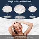 10 Inch Rain Shower Head with Handheld System, 24" Drill-free Slider Bar with Low 3-Way Diverter for Easy Reach, 4 Setting Handheld Spray with 5Ft Stainless Steel Hose - Brushed Nickel