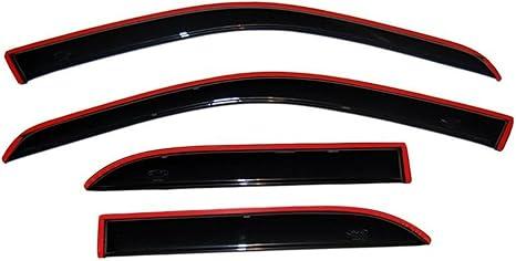 Auto Ventshade [AVS] In-Channel Rain Guards For 1999 - 2016 Ford F-250/F-350/F-450/F-550 Super Duty SuperCrew | Window Vent Visors, 4 pcs. - Smoke | 194953