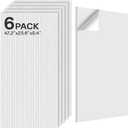 Keemute Acoustic 6 Pack Sound Absorbing Equidistant Cutting Panels, 47.2"x 23.6"x 0.4" Self-Adhesive Noise Reduction Wall Panels for Office, Home Theater, Recording Studio(White)