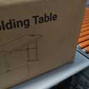 Byliable Folding Table 6ft Portable Heavy Duty Plastic Fold-in-Half Utility Foldable Table Plastic Dining Indoor Outdoor for Camping, Picnic and Party, White