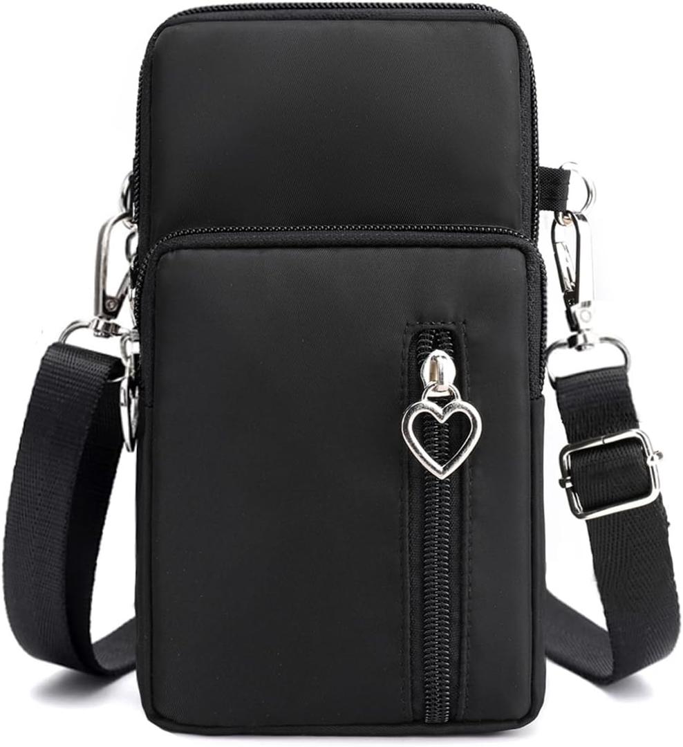 JANKS Small Crossbody Bag for Women - Mini Phone Purses with Crossbody Strap and Wallet - Nylon Arm Bag